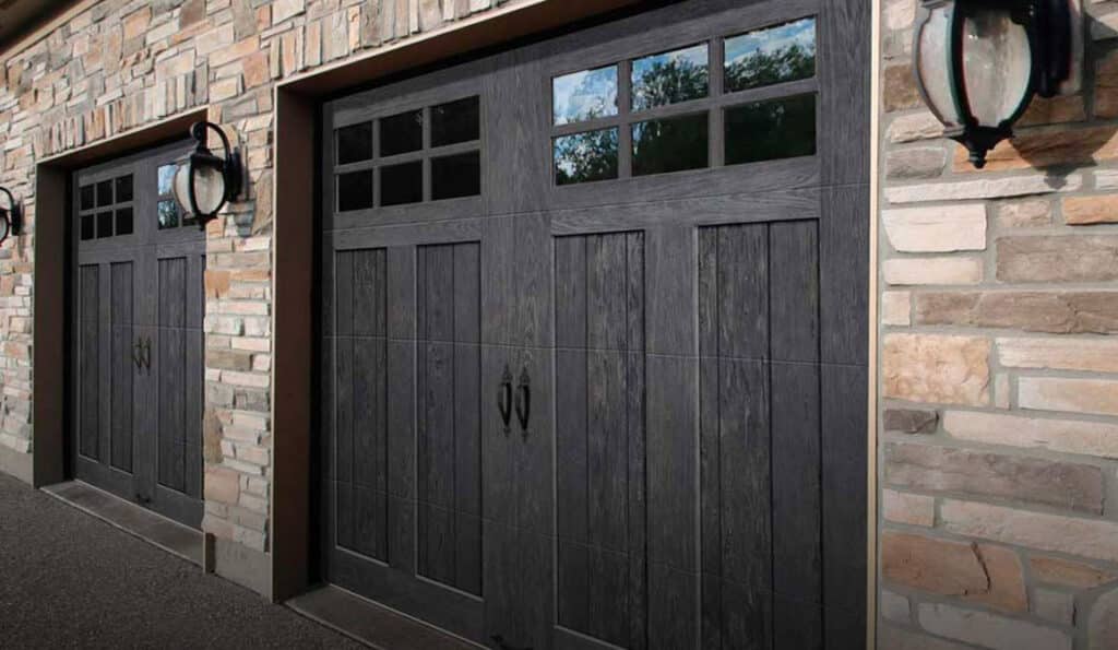 Residential garage door repair at Texas home