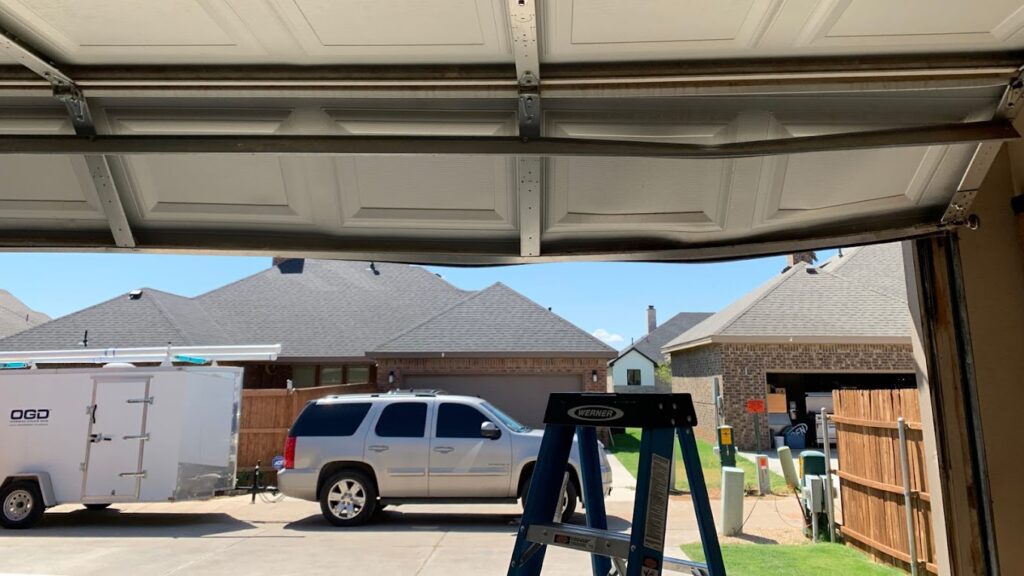garage door repair in residential neighborhood