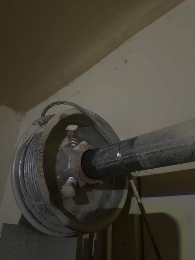 Loose garage door cable