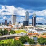 Mobile, alabama city skyline.