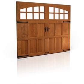 Wood carriage house door