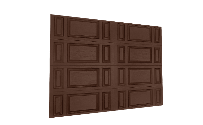 Fiberglass garage door brown