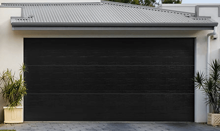 Flush panel steel garage door