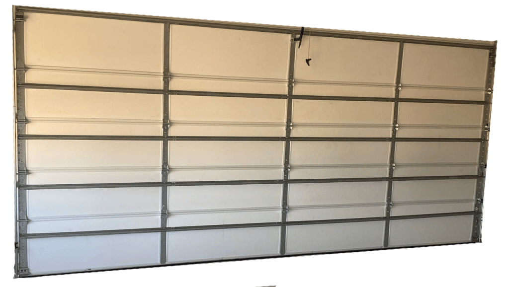 Insulated steel garage door