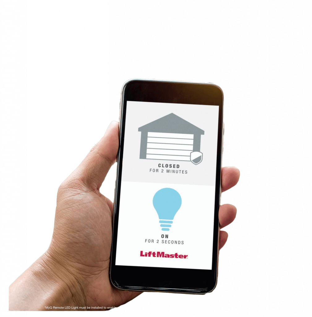 Image showing the smart garage door opener app.