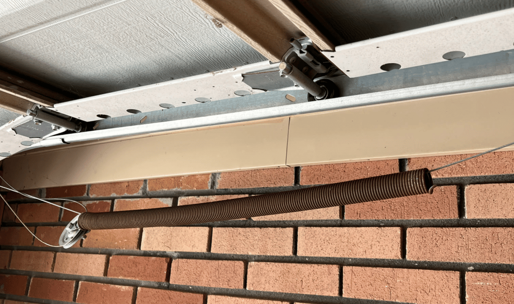 Rusted garage door extension spring