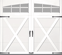 Steel carriage house door