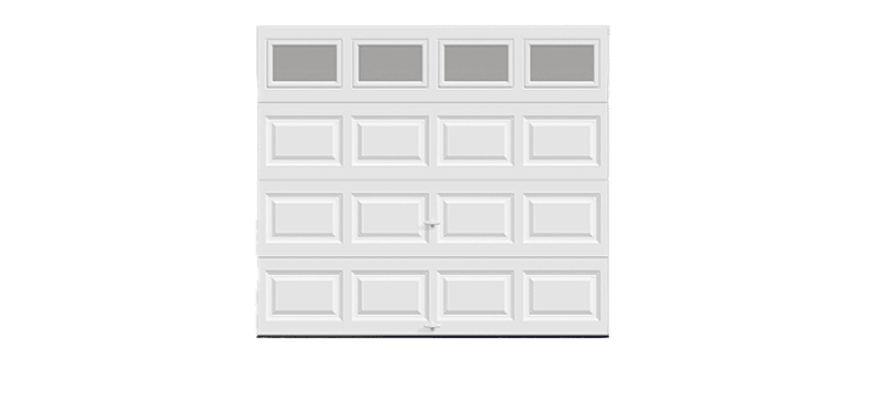 Steel sectional garage door