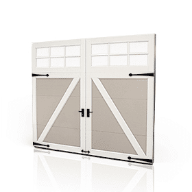 Tan carriage house garage door