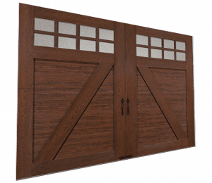 Wind load wood garage door