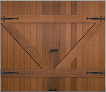 Wood carriage house doors