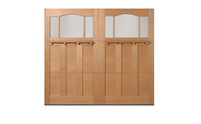 Wood garage door installation