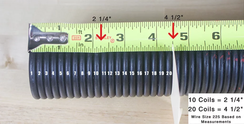 How to measure garage door spring